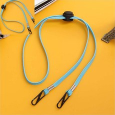 육땨 베이직끈조절마스크스트랩 블루1개 마스크줄고리 어린이마스크줄남아 유아마스크스트랩