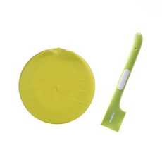 냥슬아치 캣페이스 습식 간식 덮개 뚜껑 캔마개+스푼 세트, 그린(덮개+스푼), 1개