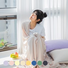 에어쿨 시원한 냉감 여름 홑이불, 아몬드크림