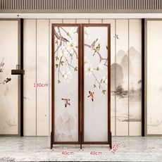 병풍 환갑 가벽 인테리어 월넛 단문 잔치 돌잔치병풍, B. 라이트 월넛 랩 플라워 버드 18040