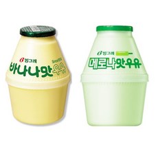 빙그레 바나나우유 10개 + 메로나우유 10개, 240ml, 바나나우유10개+메로나우유10개