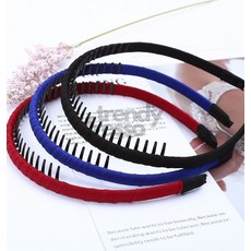 데이슬롯 머리띠 솔리드 이빨형 세안밴드, 레드(b)