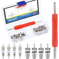 글락스 78개입 자동차 에어컨 밸브 코어 슈레이더 액세서리 A C R12 R134a 냉매 타이어 스템 양면 헤드 제거 설치 도구 포함 모음 키트 2349669, 36Pcs