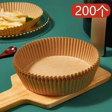 空氣炸鍋專用紙盤 200張 食品級硅油紙, 1個, 適用38升國標食品級硅油紙,油紙盤2只裝