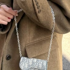 가방끈 체인 실버 60cm 숄더스트랩