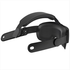 메타 퀘스트 용 3 VR 헤드 스트랩 편안한 스폰지 헤드웨어 조절 가능한 헤드 밴드 VR 액세서리, 1개, 검은색