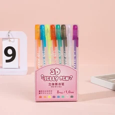 볼록볼록 입체 3D 젤리펜 8종 세트 네일 꾸미기 유리컵 꾸미기