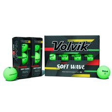 볼빅 비비드 소프트웨이브 골프공 3피스 12p, 그린, 3개