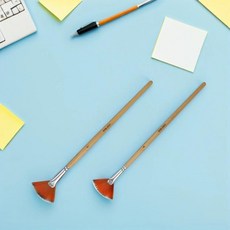 페인팅 브 팬 나일론 헤어 아티스트 우드 핸들 페인트 오일 수채화 아크릴 공예 도구, 1개