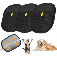 고양이 및 강아지용 애완동물 털 제거 장갑 2025년 신형 업그레이드 효율적인 그루밍 재사용 가능 정전기 도구 3개