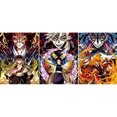 하루템 귀멸의칼날 3D 입체 포스터 애니메이션 캐릭터 인테리어 굿즈, 코쿠시보/도우마/아카자