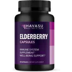 블랙 엘더베리 추출 400mg 60캡슐 2개월 삼부커스 니그라 해외직구 Elderberry, 2개, 60정