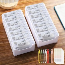 CapyBud 2 Pack Cable Organizer Storage Box with Wire Ties Desktop Charger Cord Storage Organizer