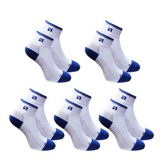 INCONTRO Shot Eagle 矽膠防滑運動高爾夫襪 5雙, 藍色