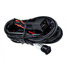 자동차 보트 헤드라이트 배선 하네스 2개 플러그 전원 최대 300W 작업등 고전력 스위치 방수 R2LC, 3)four lights