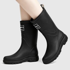 Modern Fashion 심플 여성 미들 장화 미끄럼방지 레인부츠