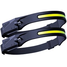 Headlight Rechargeable 2PCS 230° Wide Beam LED with Motion Sensor for Adults - Camping Accessorie, Headlight Rechargeable 2PCS,23