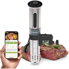 KitchenBoss Sous Vide 키친보스 수비드 쿠커 저소음 침지 순환기 스테인리스 G310, 앱 실버