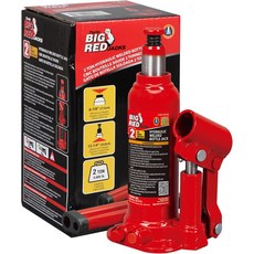 빅 레드 2톤4000LB 용량 유압 용접 병 잭 TAM90203B, Red, 2 Ton (4,000 LBs), 1_Welded Bottle Jack