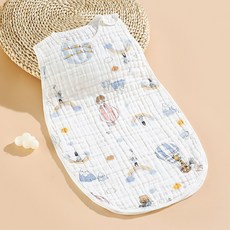 嬰兒睡袋 純棉紗布無袖防踢被背心式寶寶襁褓