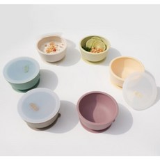 【韓國BlueMama】鉑金矽膠幼兒吸附餐碗《六色》台灣總代理公司貨 食品級矽膠安全無毒 底部吸盤防打翻 多色可選, 摩卡, 1個