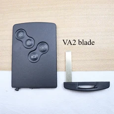 쿠쿠스토어 4버튼 Renault Laguna 3 Koleos Fluence Scenic Captur Clio Megane 2 원래 크기의 자동차 키, 01 shell with VA2 blade
