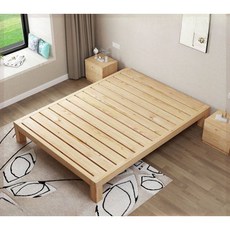 나무 침대 프레임 침대프레임 원목 베드 평상형 더블 폴딩, Y. 30cm 매트리스 침대, A. 1000x1900mm