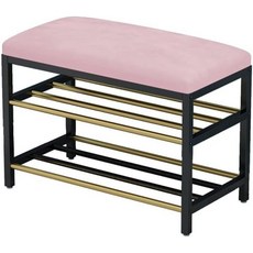현관 의자 신발 입구 벤치 금속 랙 정리함 복도 거실 교체용 2단 수납 60cm23.62인치, A, 60cm/23.62inch