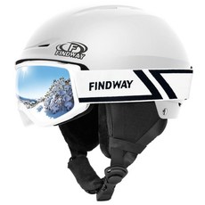 Findway 스키 헬멧 세트 성인용 고글 포함 스노보드 [충격 방지] 안전 내구성 ABS 쉘 및 보호 EPS 폼 내부 쉘 스노우 스포츠 안경 남성 여성 청소년용120885