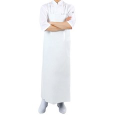 방수가능 대형 단체급식 식당용 PU 앞치마 (양면), 화이트, 화이트, 1개