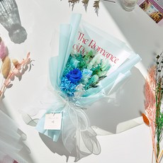 Maison de Flore 不凋謝鮮花 永生花花束 + 提袋, 鈷藍色