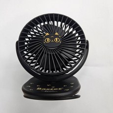 Bastet 英國博物館巴斯特貓造型夾式桌面小風扇，可愛造型，夾式設計，桌面風扇, 黑色, 13449N