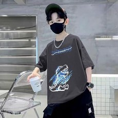 潮流男童純棉短袖T恤 中大童夏季男孩半袖上衣