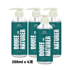듀이네이처 쉐이빙 젤 남자 면도 여성 겨드랑이 종아리 체모관리 부드러운 발림성 피부보습 쿨링 효과, 200ml, 4개