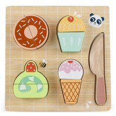 제사오스토어 원목 디저트썰기퍼즐 육아템 사회성발달 유치원교구 두돌선물