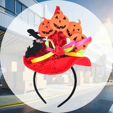 할로윈 마녀고깔 헤어밴드 레드 생일굿즈 촬영소품소품 헤어데코장식 파티용품 퍼포먼스 코스튬소품