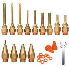 글루건 노즐 액세서리 구리 소재 11mm 글루 스틱이 있는 핫멜트 글루건에 적합 누출 방지 강철 공이 내장, 1.8x55mm, 1개