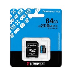 Kingston 64GB Canvas Go! Plus microSDXC 記憶卡 (200MB/s A2 V30), 1個