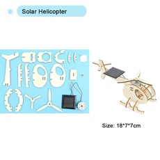 수제 모델 기술 실험 과학 학교 물리적 장난감 아이를위한 교육 소규모 생산 DIY 공예, Helicopter, 1개