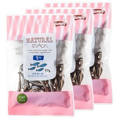 굿데이 네츄럴 스낵 고양이 간식, 멸치, 50g, 3개