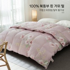 구스 다운 이불 솜 거위털 코튼 호텔침구 싱글 Q 사계절, F. 플로랄B