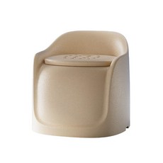 ZUOWEI EPP沐浴坐便椅, 米色,epp坐便洗浴兩用小沙發, 1個