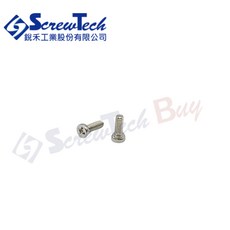 【銳禾】工廠直營 M1.4x4 I頭 十字槽 機械牙 鍍鎳 100入 特殊螺絲 IAM0140401A, 1個