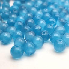 [모크재료방] 캣츠아이 6mm, 60개, 라이트블루