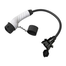 Feyree Type 1 轉 Type 2 充電轉接器 32A, 白, type1-type2
