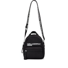 칼라거펠트진 로고 스트랩 백팩