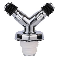 約翰家庭百貨 洗衣機地漏接頭 多規格單頭彎頭三通 密封防漏 地漏專用排水管接頭, 1個, Y型雙頭x電鍍硬蓋