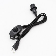 스위치 패브릭 코드 전원 BAKLITE 소켓 220V AC 플러그 케이블 램프 플라스틱 EU 조광기 땋은 240V E14, 01 Black, 1개