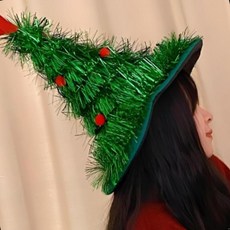 크리스마스 트리고깔 모루모자 파티소품 행사, 1개, yuna  클스모루모자 실버