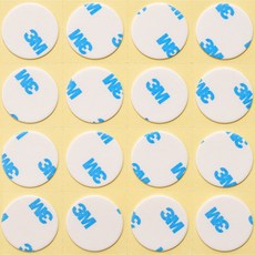3M 원형 양면 테이프 아크릴폼 0.4mm 흰색 스티커 10mm 66개입, 1번) 원형 10mm_ 3640